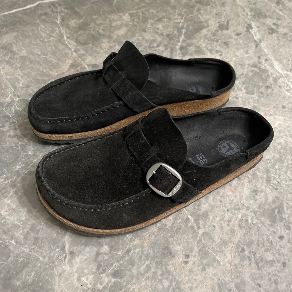 Black slip on Birkenstock size 40